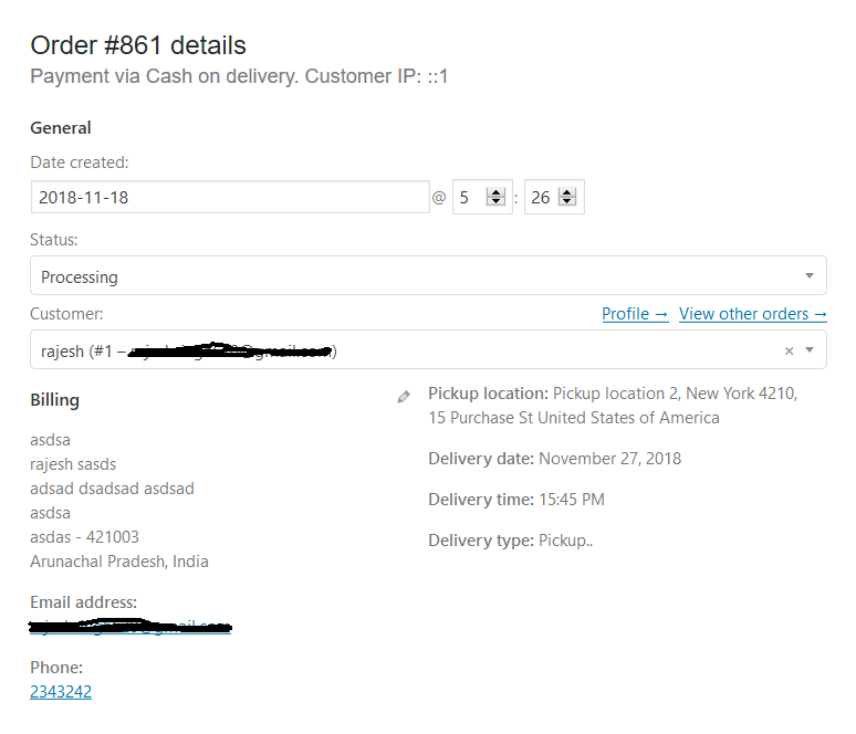 Order date, Order pickup, Order date time, Pickup Location, delivery date for WooCommerce