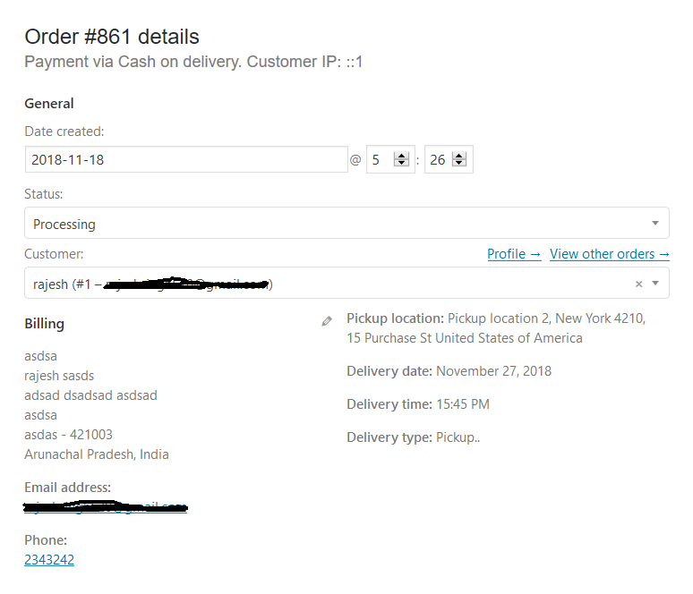 Order date, Order pickup, Order date time, Pickup Location, delivery date  for WooCommerce