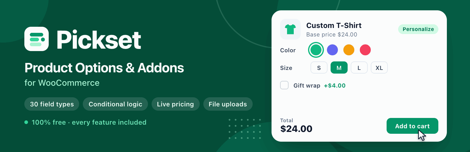 Product Option Kit – Product Options & Addons for WooCommerce