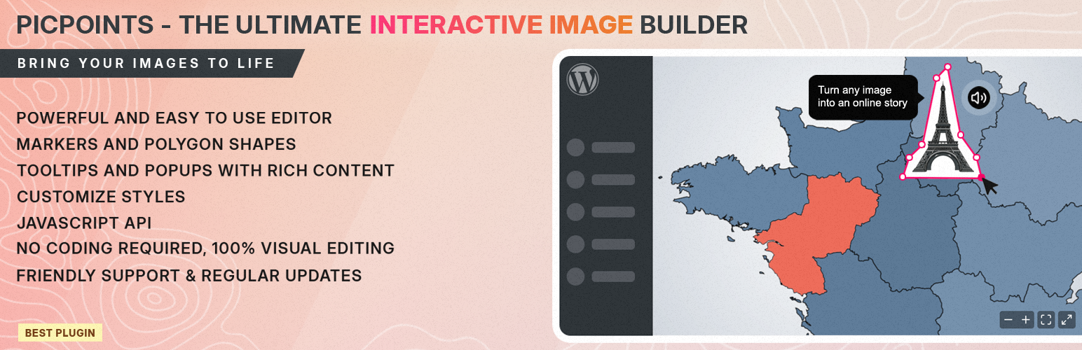 WordPress 外掛 PicPoints – Interactive SVG Image Maps & Audio Soundboard Builder 的封面圖片