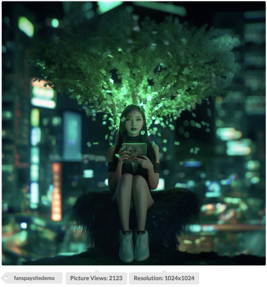 Picture page content with meta