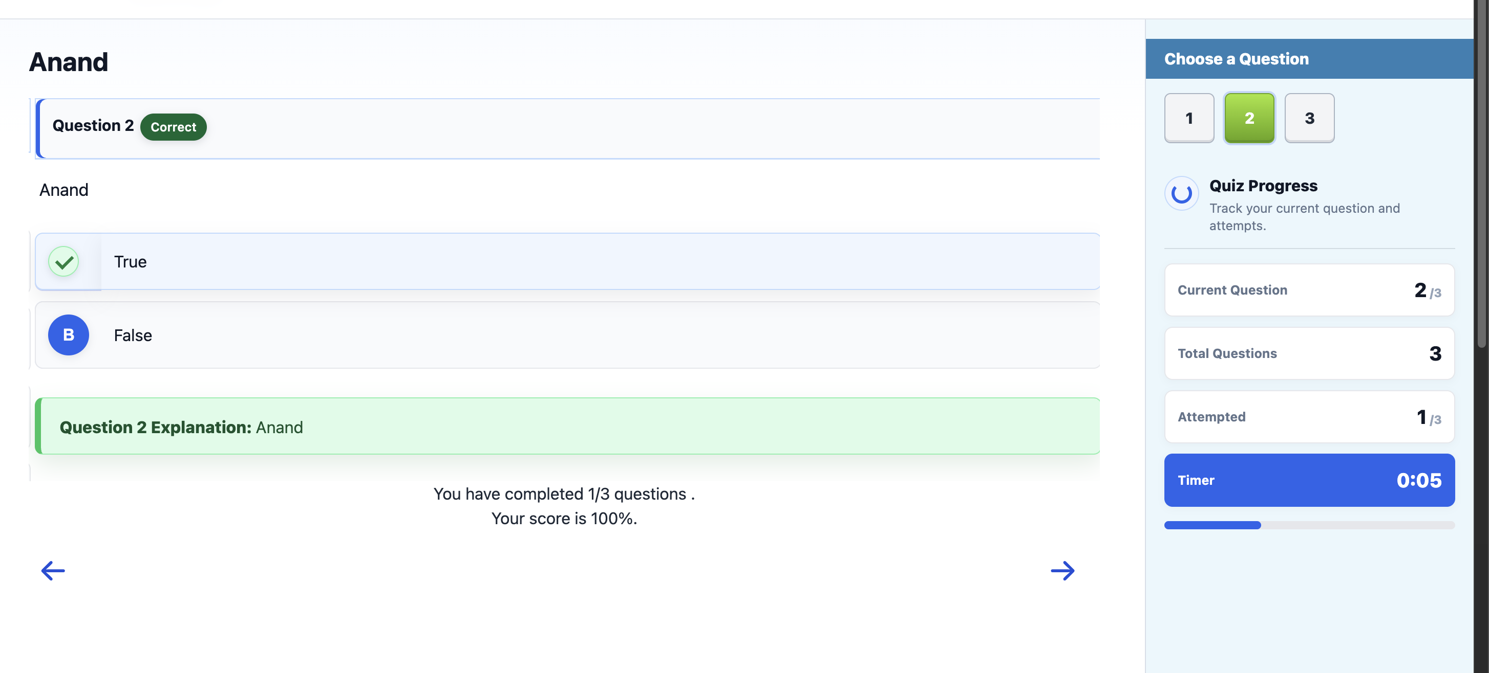 Add and manage quiz questions.