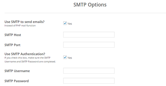 Screenshot 4. Enabling SMTP