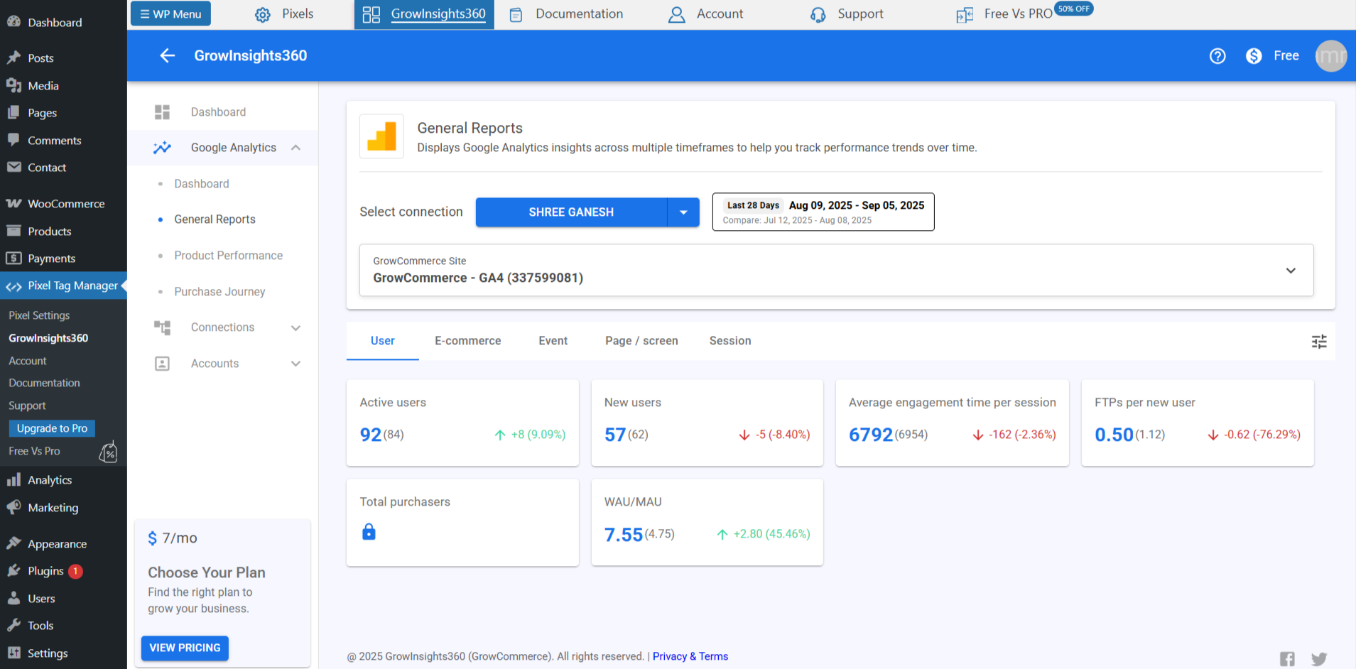 General Reports β GrowInsights360