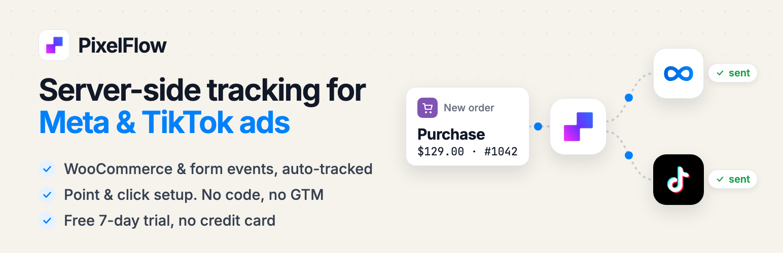 PixelFlow – Meta & TikTok Pixel + Conversions API for WooCommerce preview