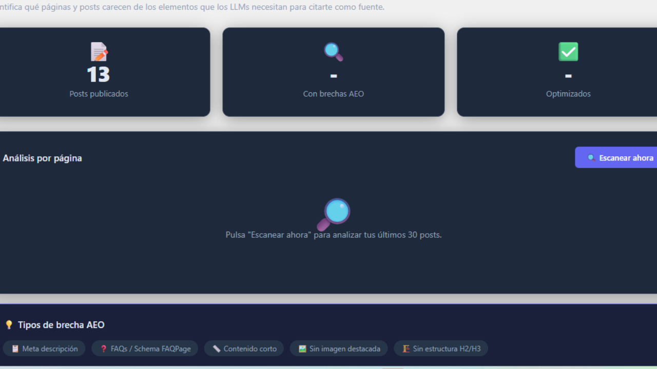 Amazon Analyzer — product data input form (title, bullets, description, brand, category).