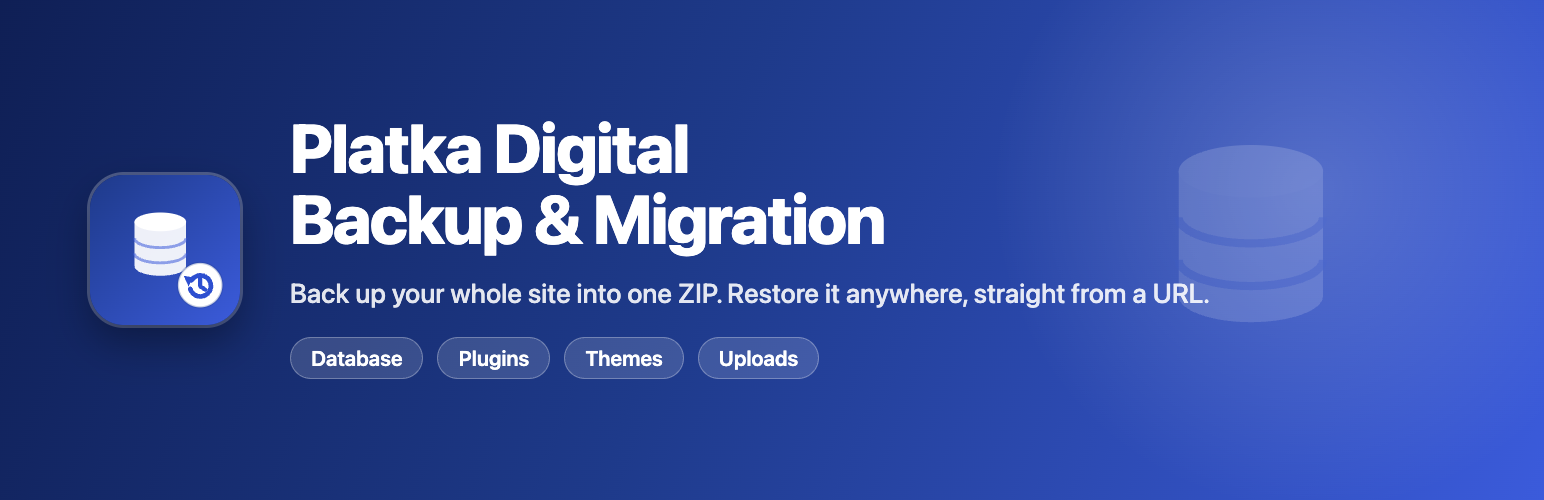 WordPress 外掛 Platka Digital Backup and Migration 的封面圖片