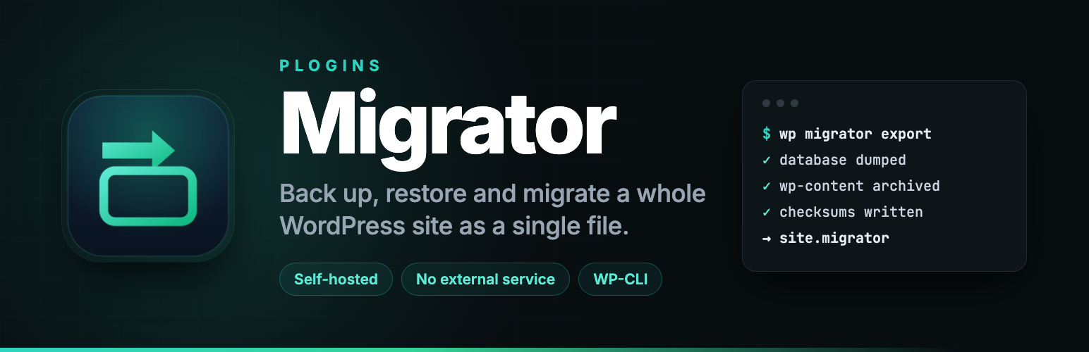 Plogins Migrator – Site Migration and Backup