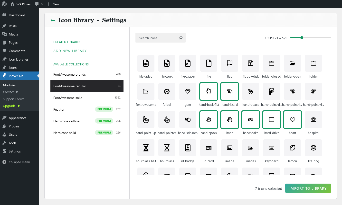Icon Library Preloaders