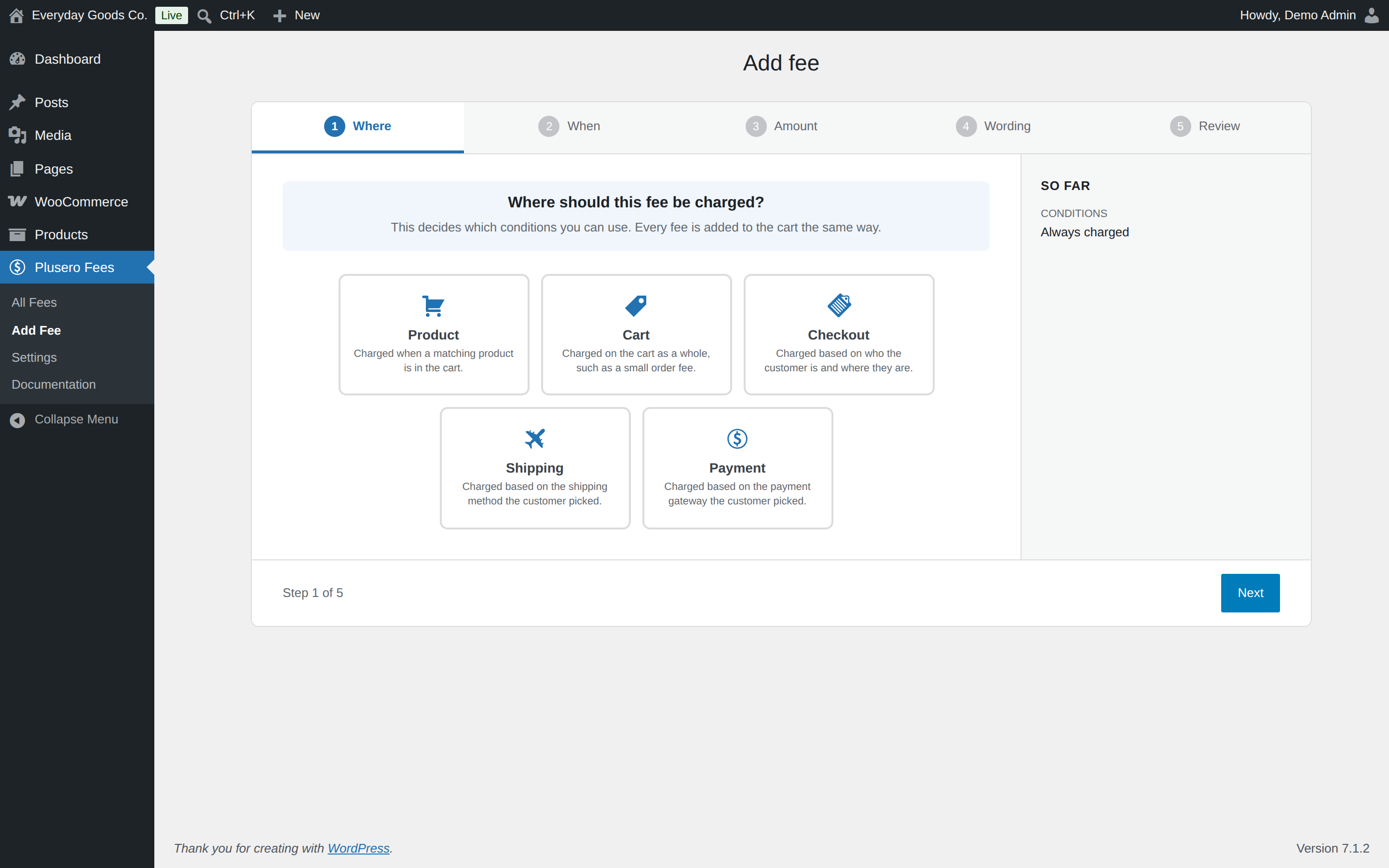 Plusero – Extra Fees for WooCommerce