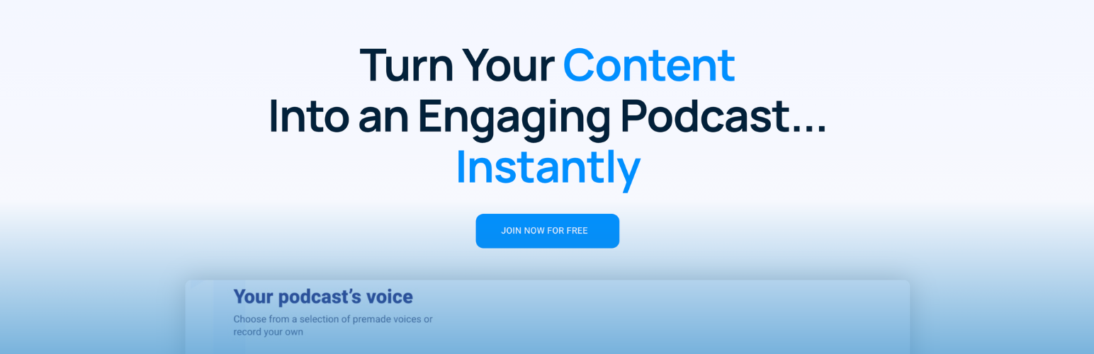WordPress 外掛 Podcraftr Podcast Creator 的封面圖片。