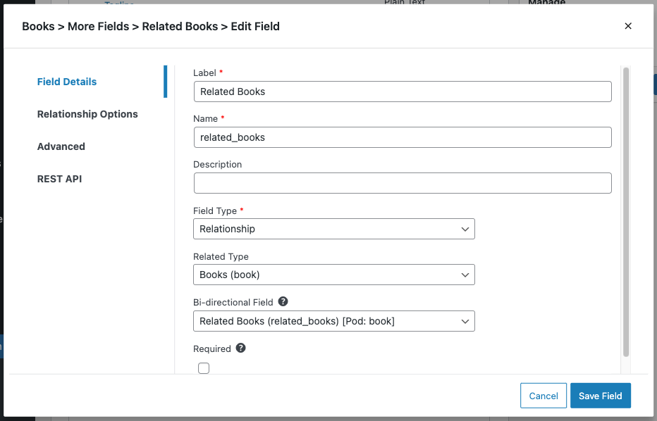 Add fields of many types with individual options for each