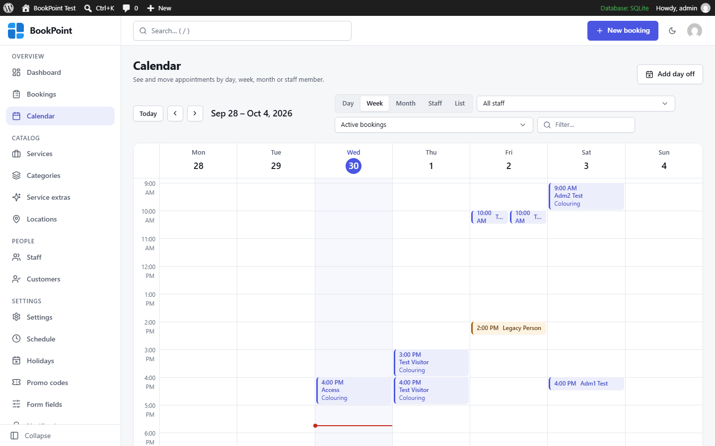 Calendar (week view)
