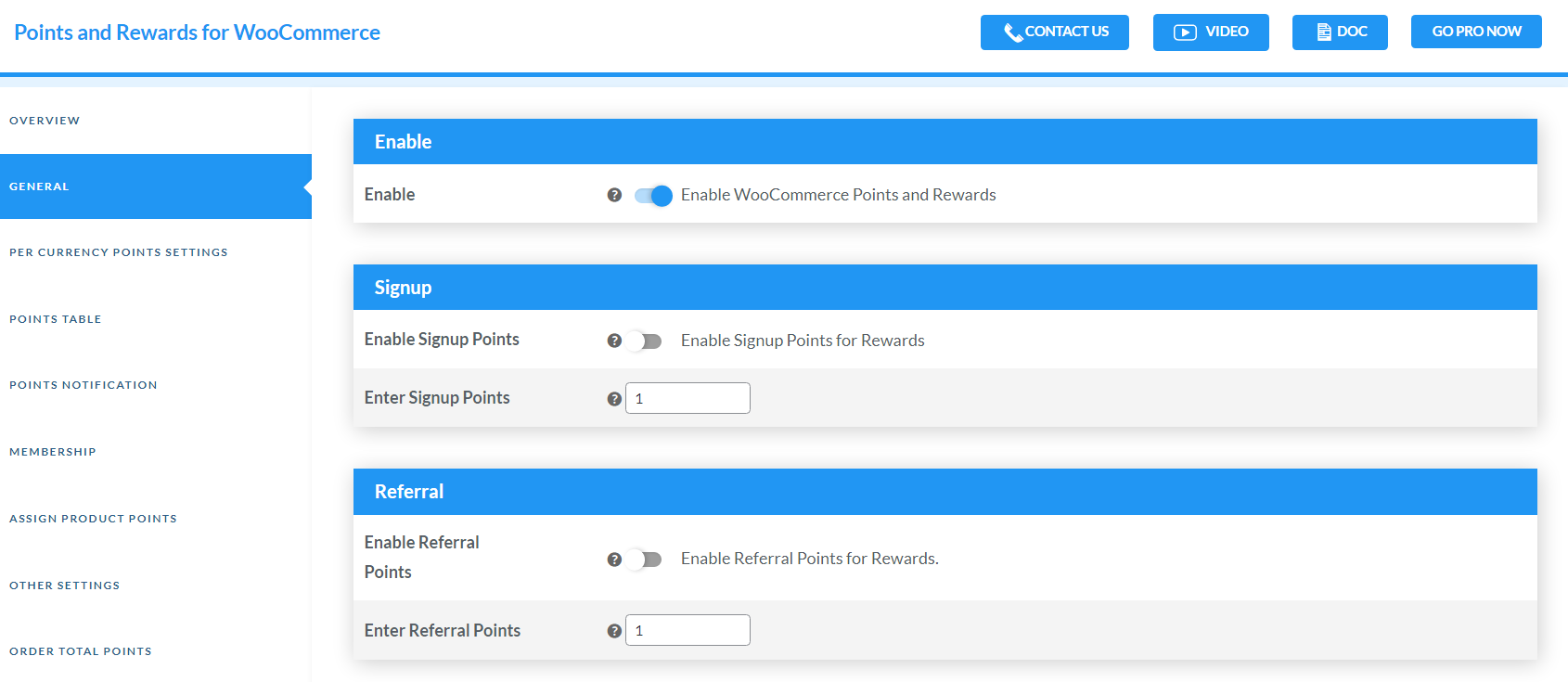 <p><strong>General Settings</strong> - Basic settings which are required to run the plugin</p>