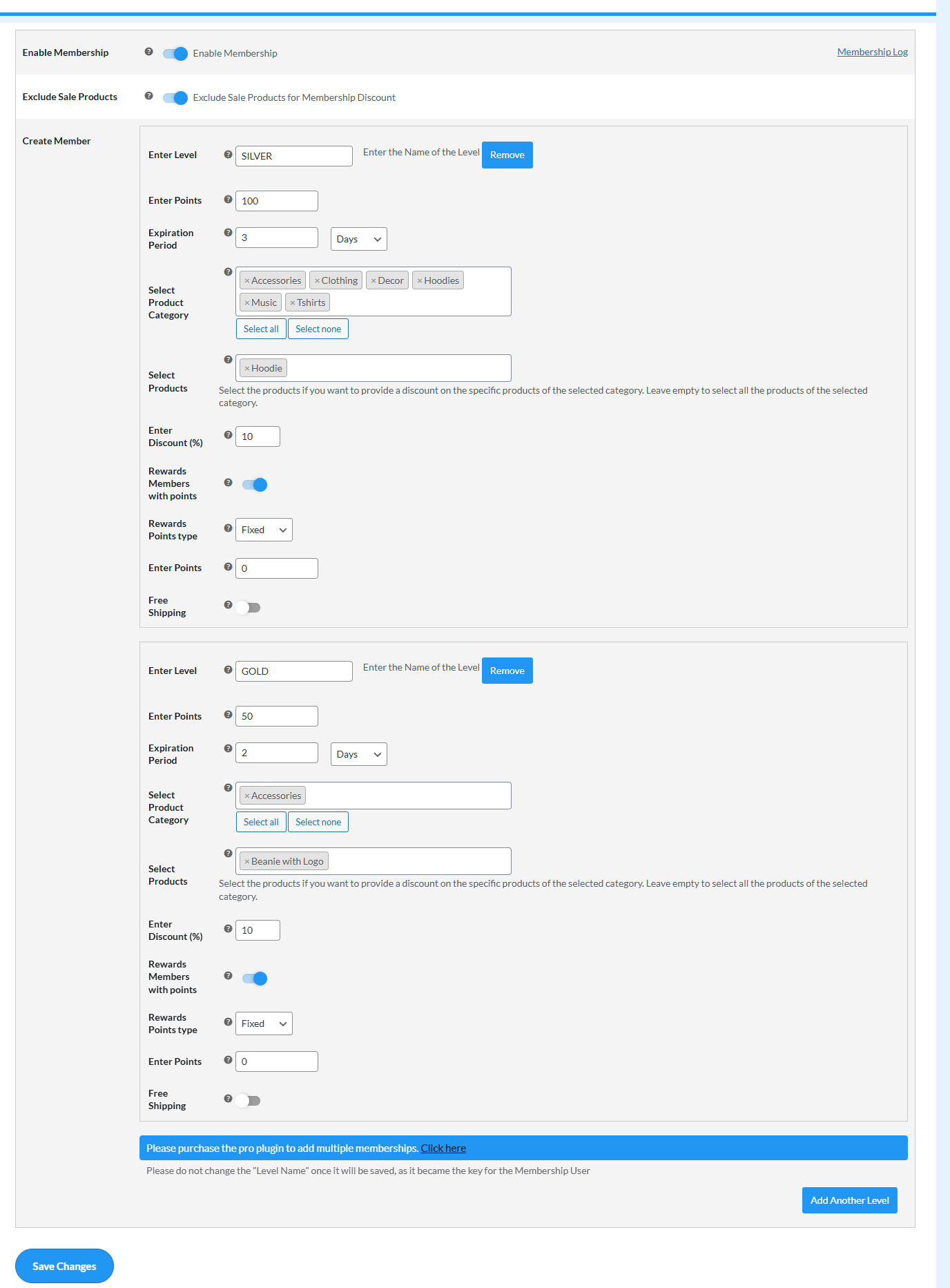 <strong>Upgrade User Level</strong> - Customers can upgrade their membership and get the benefits.