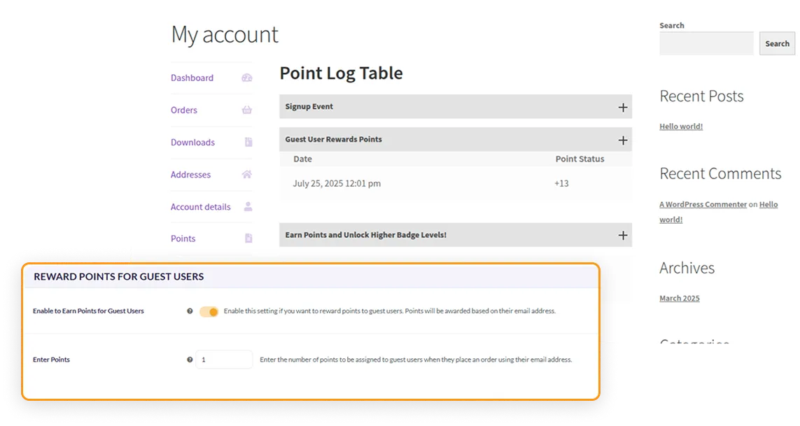 Reward Points To Guest Users