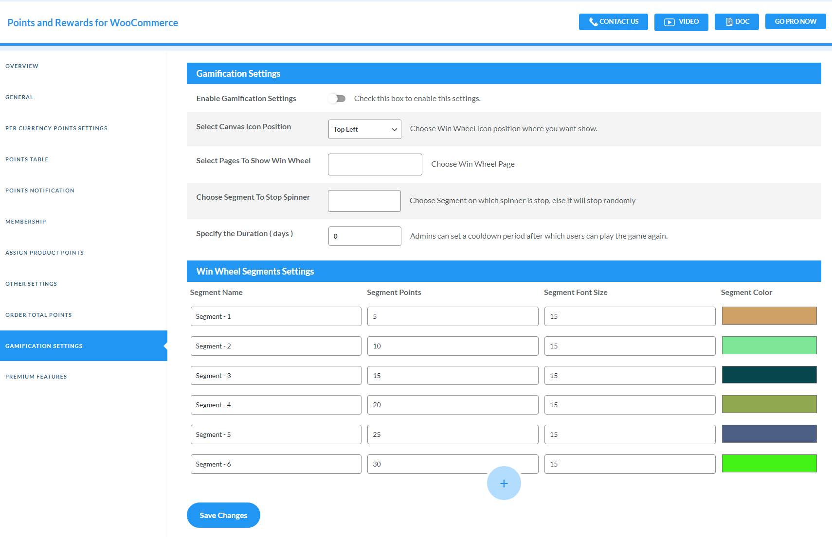 <p><strong>Gamification Settings</strong> - Allows customers to spin the wheel, and earn rewards</p>