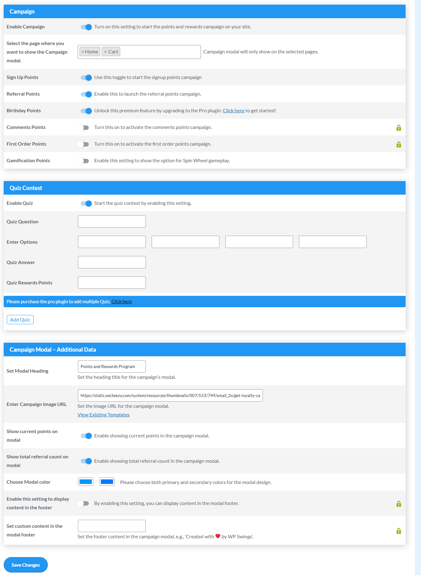 <strong>Campaigning</strong> - Allow admins to run interactive gamified campaigns.