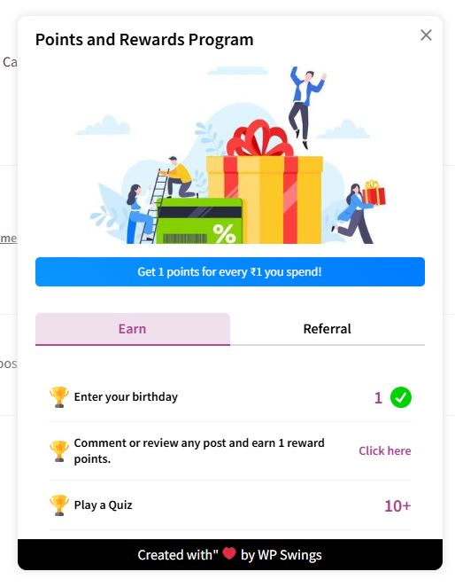Points and Rewards for WooCommerce
