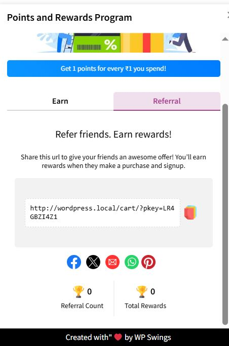 Points and Rewards for WooCommerce