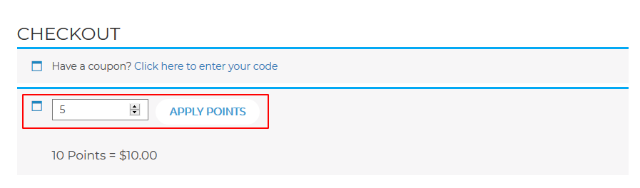 <p><strong>Redeem Points On Checkout Page</strong> - Customer can also redeem their points on the cart page</p>