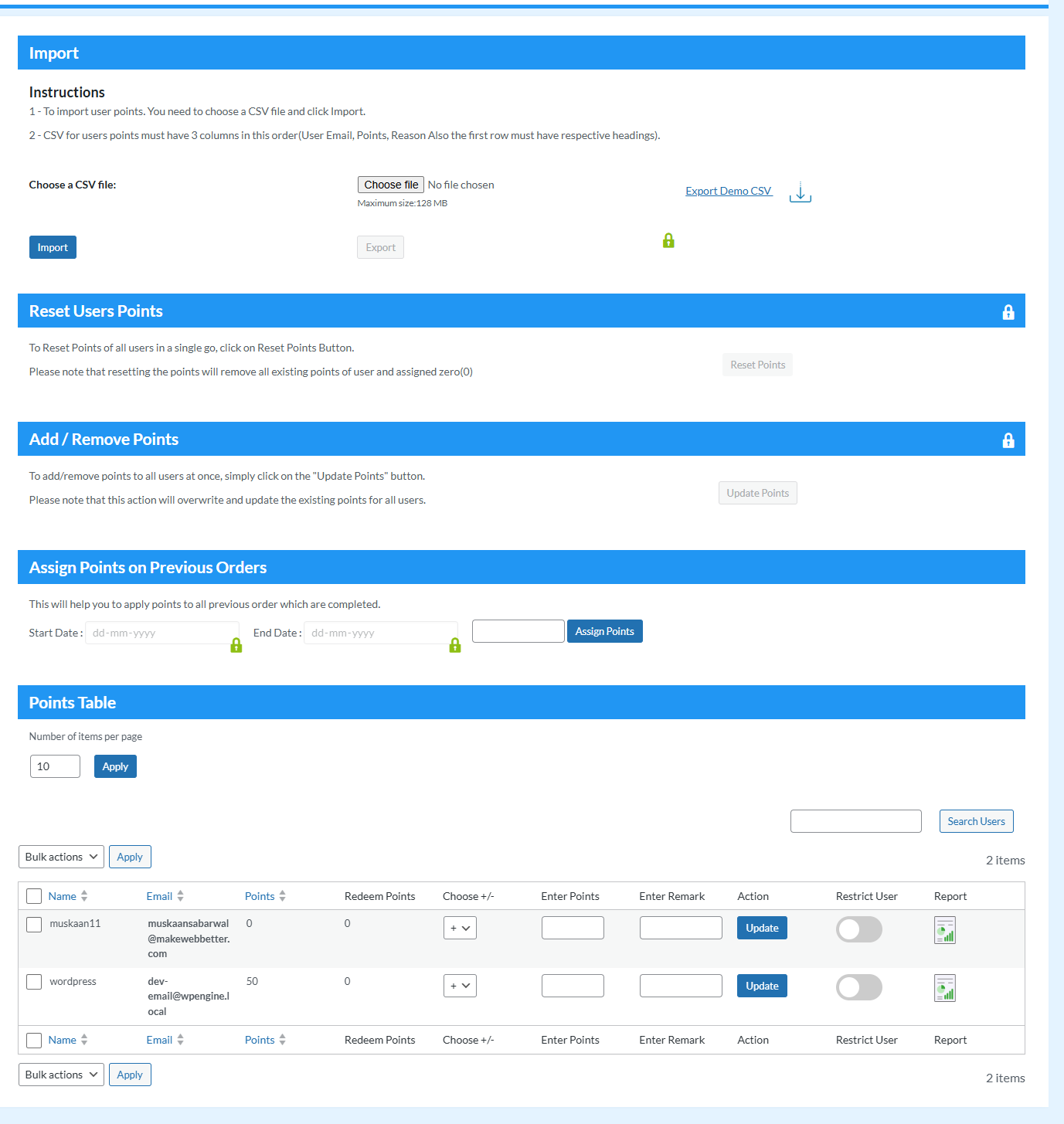 <strong>Membership Setting</strong> - Add membership level and provide a discount on membership
