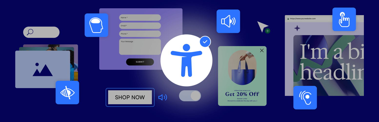 WordPress 外掛 Ally – Web Accessibility & Usability 的封面圖片。