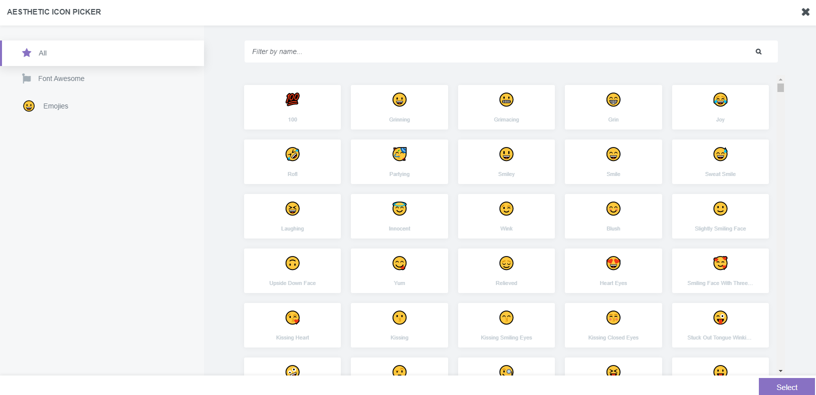 An example of plugin in action (Icon and Emoji)