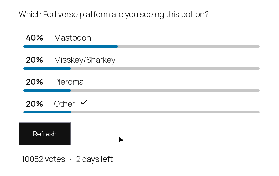 Poll in the Frontend after voting