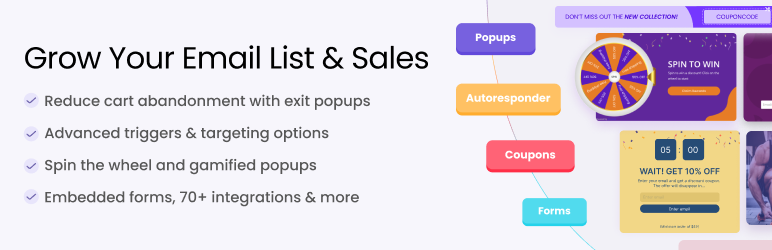 Pop ups, WordPress Exit Intent Popup, Email Pop Up Builder, Lightbox, Spin the Wheel Popups – Poptin