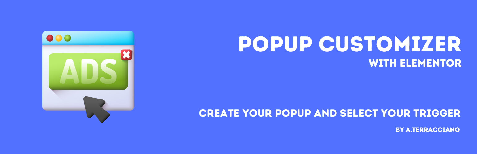 WordPress 外掛 Popup Customizer 的封面圖片。