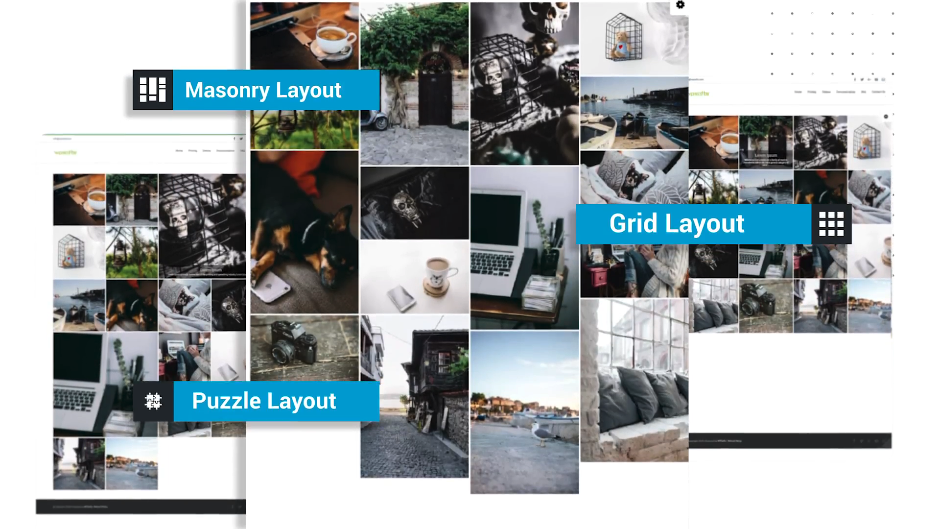 Grid, Puzzle &amp; Masonry Layouts