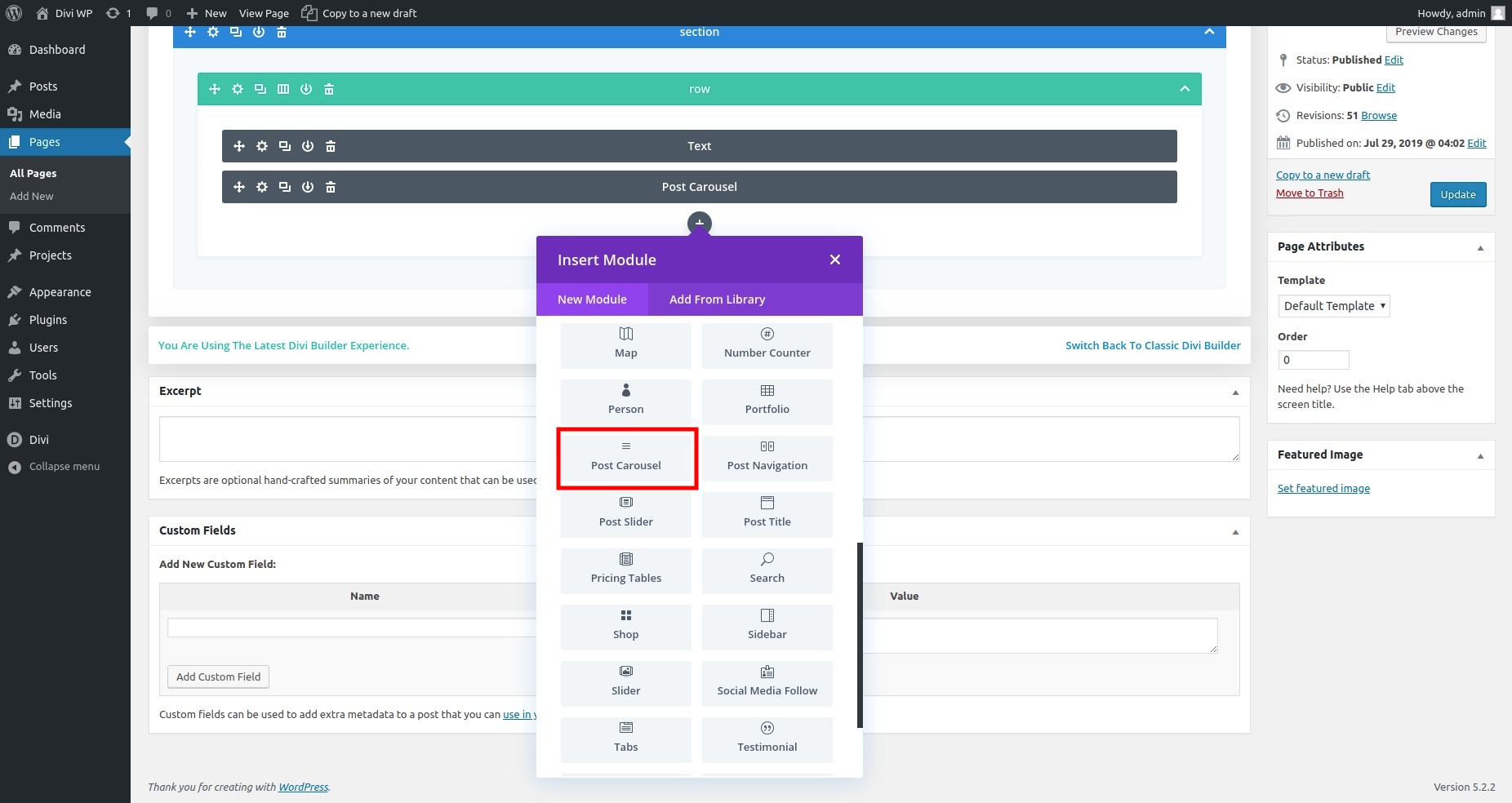 Post Carousel for DV Builder