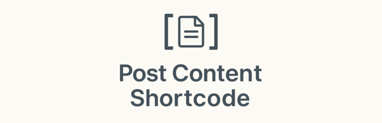 Post Content Shortcode