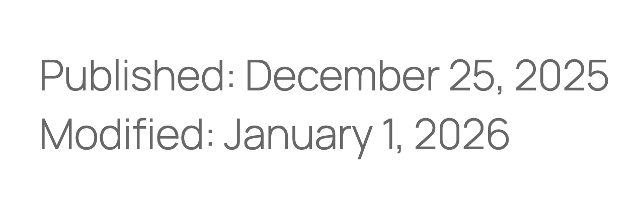Frontend rendering of prefix on published date and modified date (when they differ)