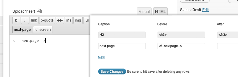 Post Editor Buttons Fork