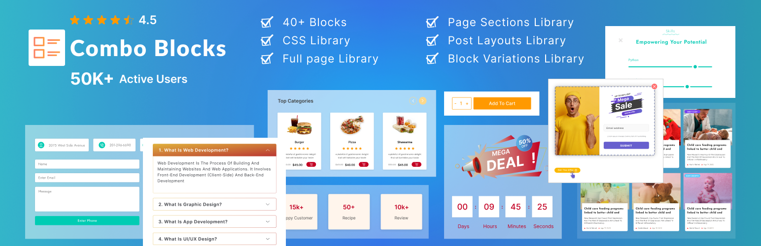 Gutenberg Blocks, Page Builder – ComboBlocks