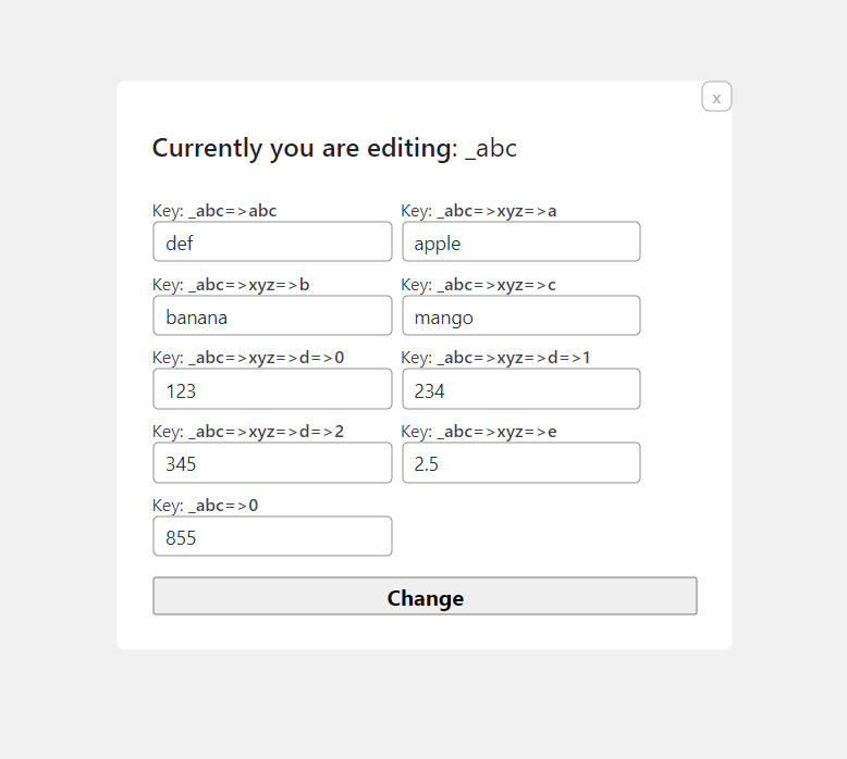 Edit multi fields value.