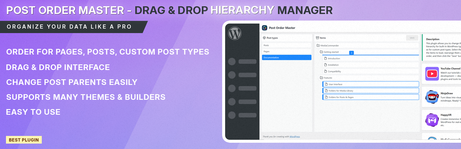 Post Order Master – Free Drag & Drop Hierarchy Manager