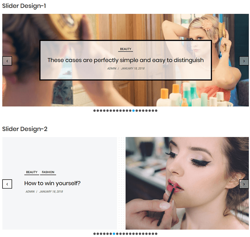 Post Slider Designs.