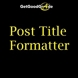 Post Title Formatter logo