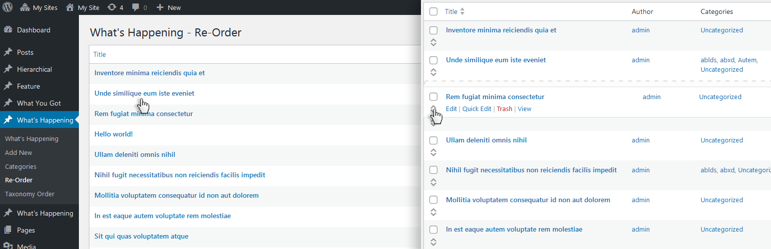 WordPress 外掛 Post Types Order 的封面圖片。