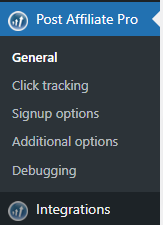 Plugin adds an extra menu to your WP installation