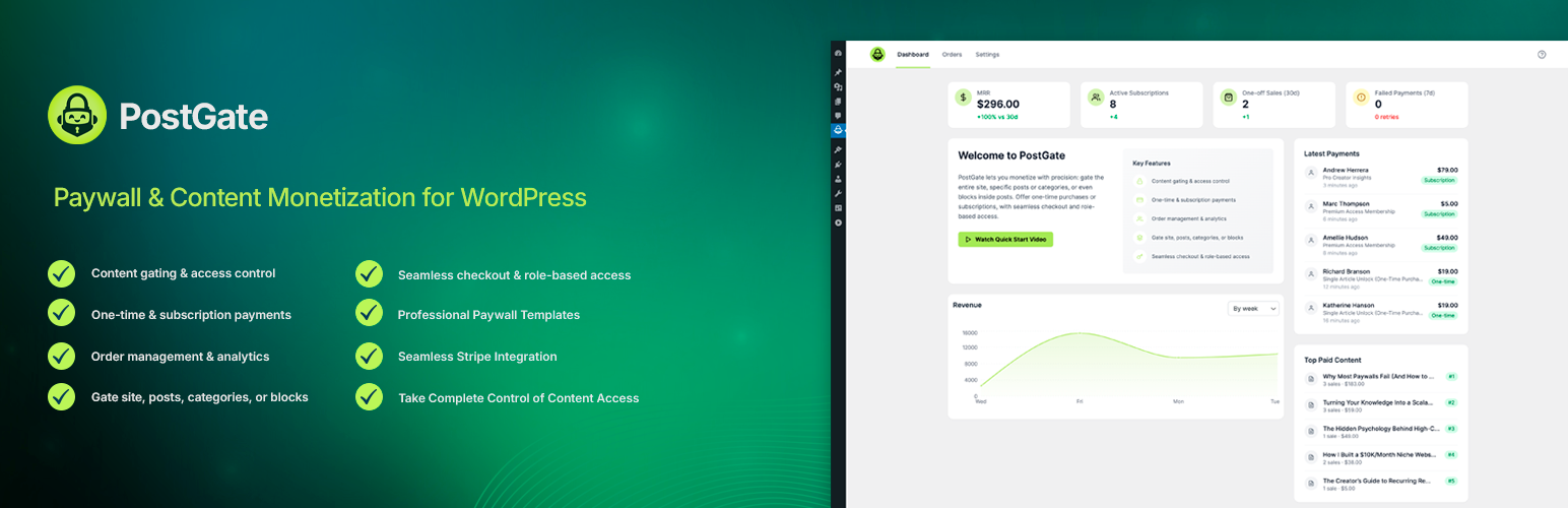 PostGate – Paywall & Content Monetization