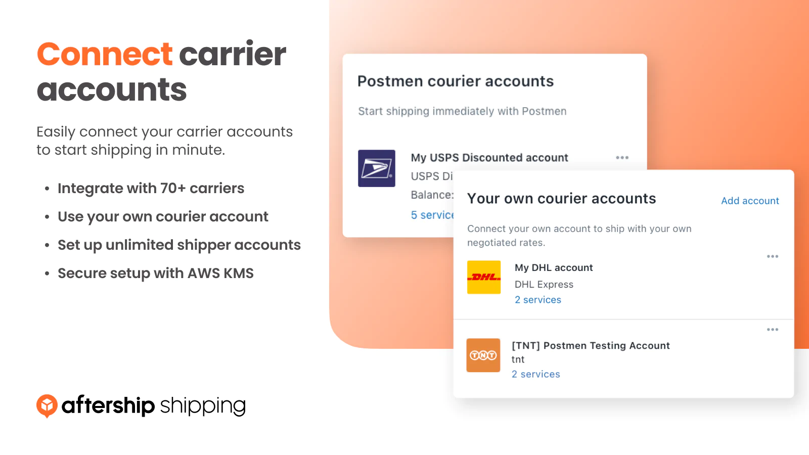 Connect carrier accounts