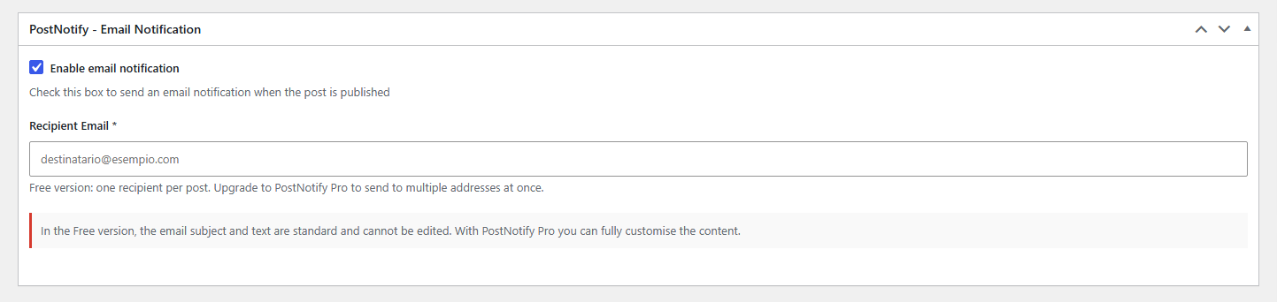 Metabox in the post editor
