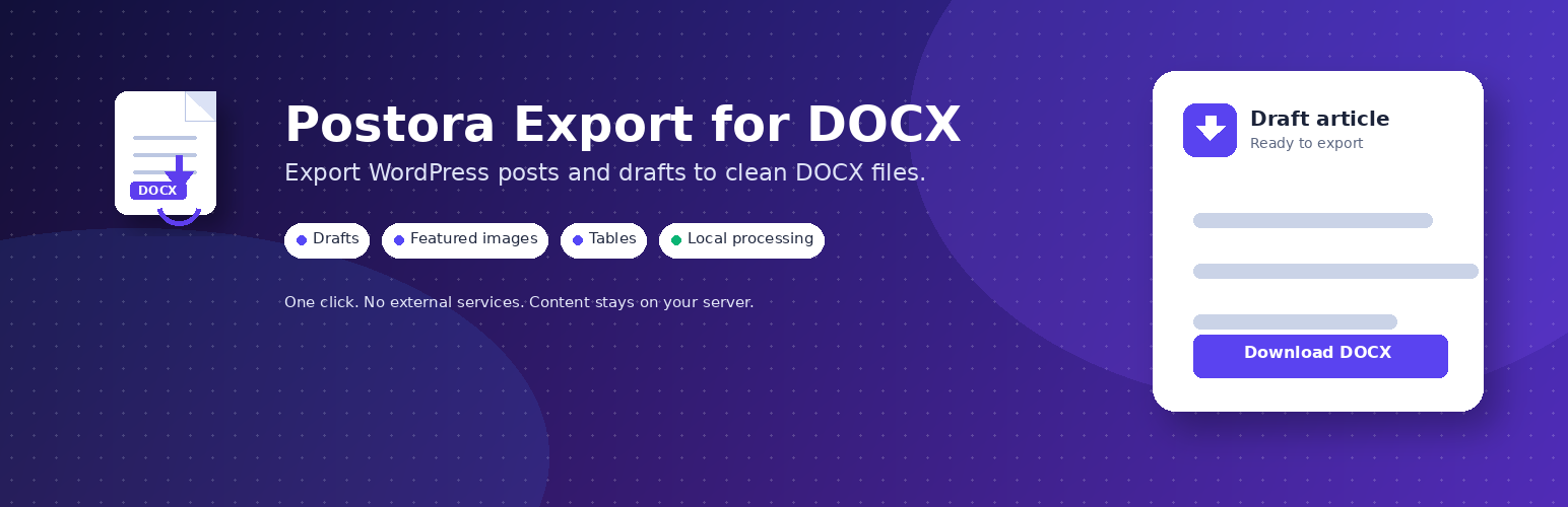 Postora Export for DOCX