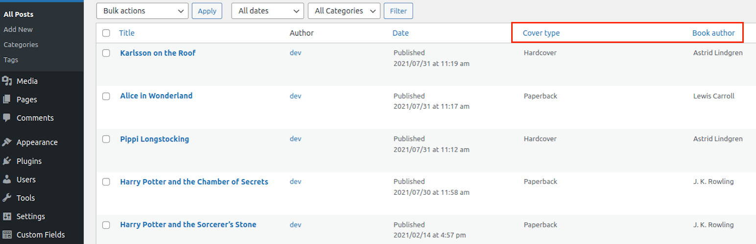 WordPress 外掛 Posts Columns Manager 的封面圖片。