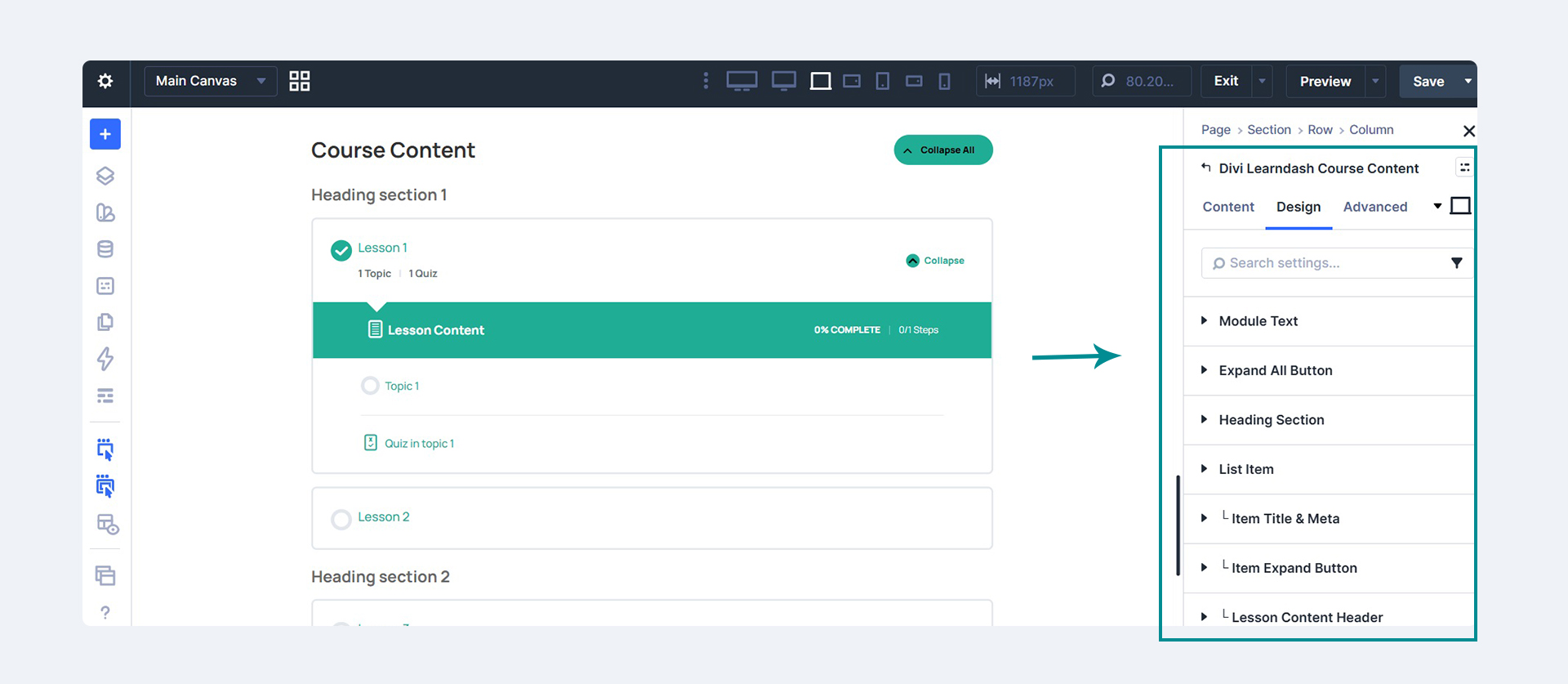 Powdi Course Page Builder for LearnDash and Divi