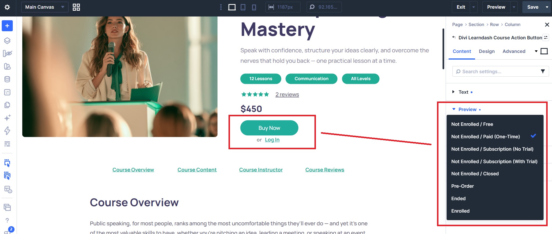 Powdi Course Page Builder for LearnDash and Divi